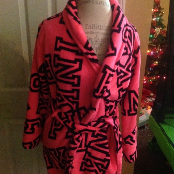 VICTORIA SECRET PINK LOGO ROBE XS-S - Picture 7 of 8